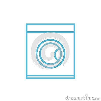 Laundry machine vector icon Cartoon Illustration