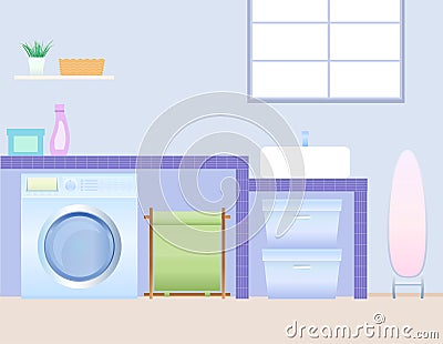 Laundry room Stock Photo