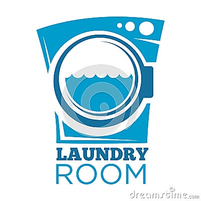 Laundry room sign Vector Illustration