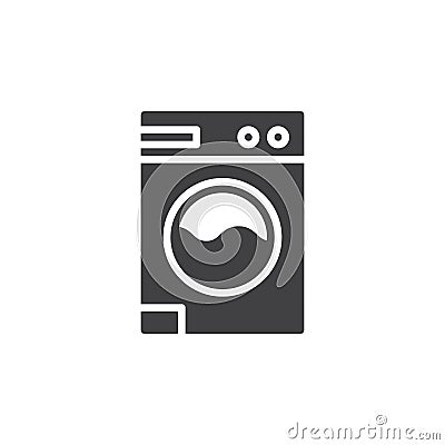 Laundry, washing machine icon vector, filled flat sign Vector Illustration