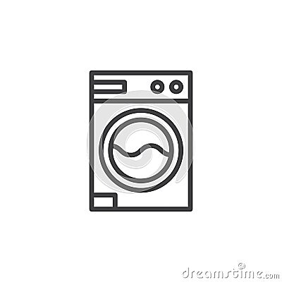 Laundry, washing machine line icon Vector Illustration