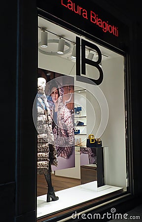 Laura Biagiotti fashion shop in Rome, Italy Editorial Stock Photo