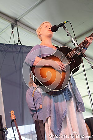 Laura Marling in concert at Newport Folk Festival Editorial Stock Photo