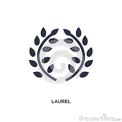 laurel icon on white background. Simple element illustration from greece concept Vector Illustration