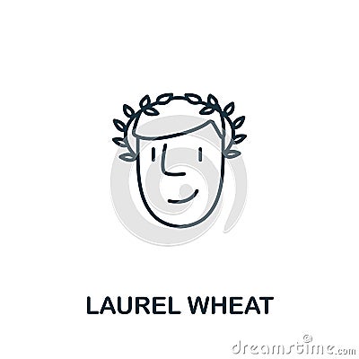 Laurel Wheat icon from success collection. Simple line element Laurel Wheat symbol for templates, web design and infographics Stock Photo