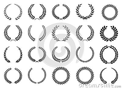 Laurel wreath collection Vector Illustration