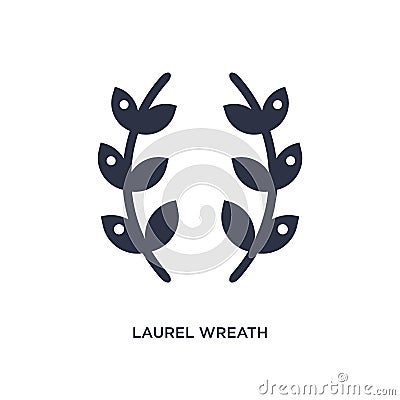 laurel wreath icon on white background. Simple element illustration from graduation and education concept Vector Illustration