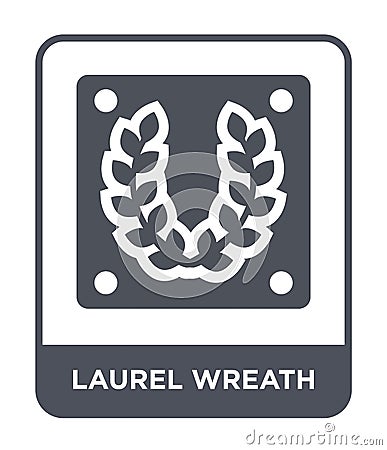 laurel wreath icon in trendy design style. laurel wreath icon isolated on white background. laurel wreath vector icon simple and Vector Illustration