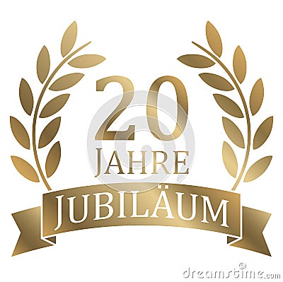 laurel wreath for jubilee years Vector Illustration