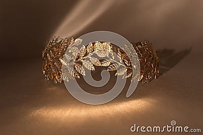 Laurel wreath, symbol of glory, victory or peace. Caesar Stock Photo