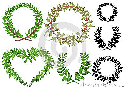 Laurel wreaths Vector Illustration