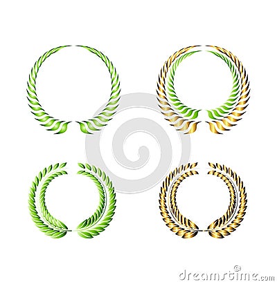 Laurel Wreaths Vector Vector Illustration