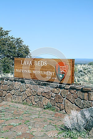 Lava beds national monument Stock Photo