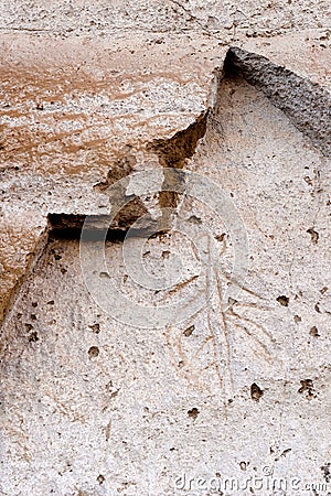 Lava Beds NM Petroglyph Point Pictographs Ancient Modoc Cliff Stock Photo