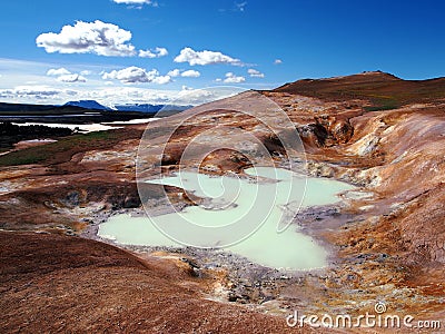 The lava field of Leirhnjukur Stock Photo