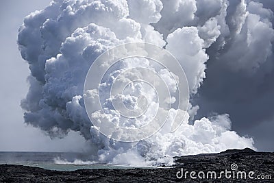 Lava Flow at Ocean 9926 Stock Photo