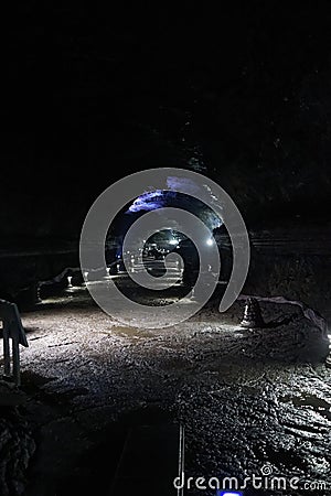 Lava tube on Jeju Island, Korea Stock Photo