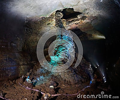 Lava tube on Jeju Island, Korea Stock Photo