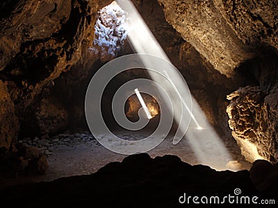 Lava Tube Skylights Stock Photo