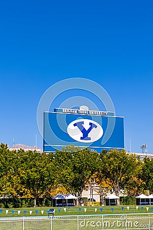 LaVell Edwards Stadium on the campus of Brigham Young University in Provo, Utah Editorial Stock Photo