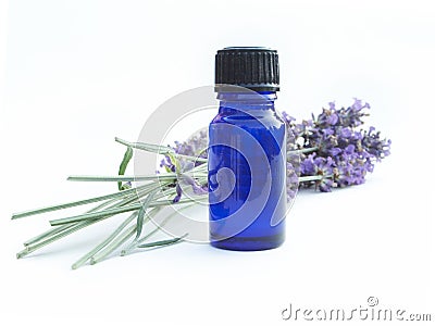Lavender Bottle Stock Photo