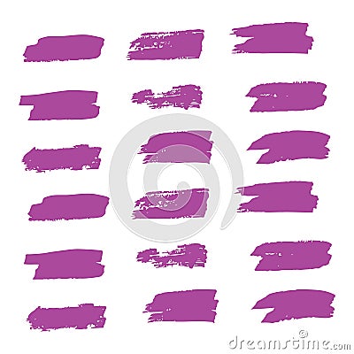 Lavender Brushes Splatter. Purple Ink Scratch. Violet Stroke Acrylic. Brushstroke Distress. Watercolor Freehand. Paint Creative. Stock Photo