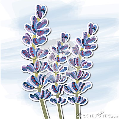 Lavender, decorative Vector Illustration