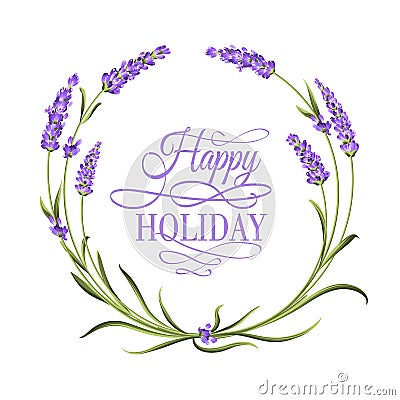 Lavender elegant card Vector Illustration