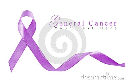 Lavender Ribbon for general Cancer Stock Photo