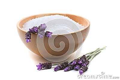 Lavender salt Stock Photo