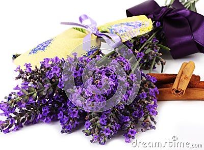 Lavender scented sachets Stock Photo