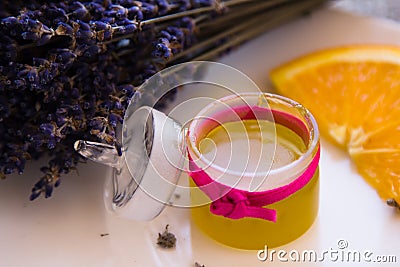 Lavender Stress Balm set Stock Photo