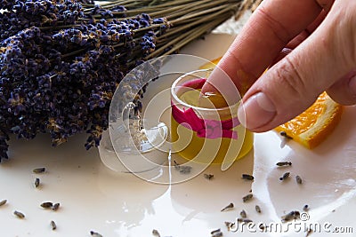 Lavender Stress Balm set Stock Photo