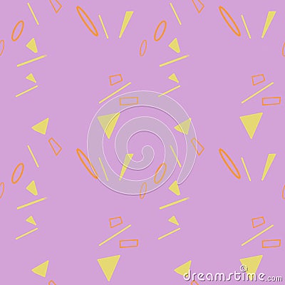 Lavender yellow abstract a geometry pink pattern Cartoon Illustration