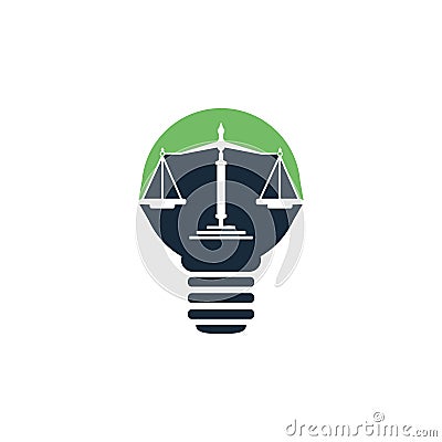 Law and Attorney Logo Design. Vector Illustration