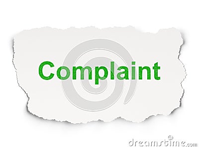 Law concept: Complaint on Paper background Stock Photo