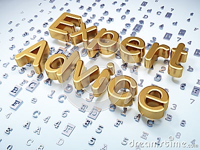 Law concept: Golden Expert Advice on digital background Stock Photo