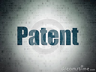 Law concept: Patent on Digital Data Paper background Stock Photo