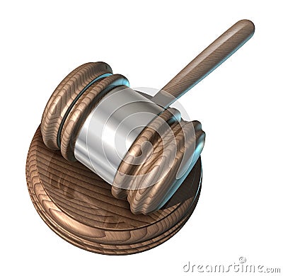 Law court mallet Stock Photo