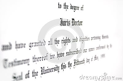 Law Degree Royalty Free Stock Photography - Image: 4603167
