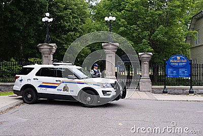 Law Enforcement outside Rideau Hall, Ottawa, Following Attack Editorial Stock Photo