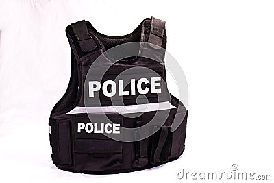 Law Enforcement Police Bullet Proof Vest Stock Photo