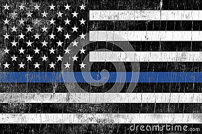Law Enforcement Police Support Flag Stock Photo