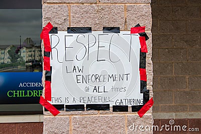 Law enforcement protest Editorial Stock Photo