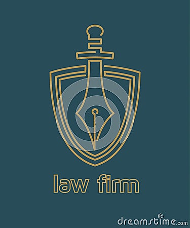 Law firm emblem. Vector illustration. Vector Illustration