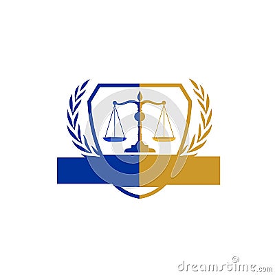 law firm and justice advocate logo and icon Stock Photo