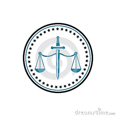 Law firm logo Vector Illustration