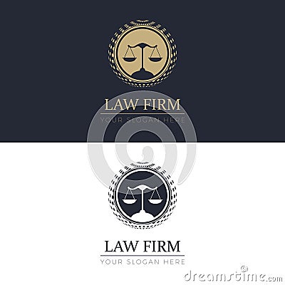 Law Firm Logo Vector Illustration