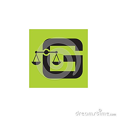 Law initial letter g vector logo design Vector Illustration