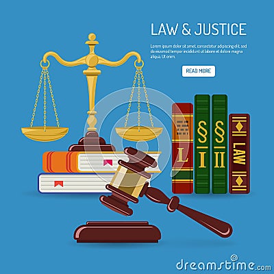 Law and Justice Concept Vector Illustration